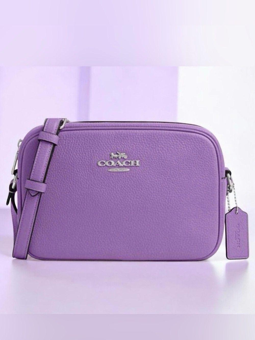 Coach JAMIE Pebbled Leather Crossbody CAMERA BAG in Iris.. Like New.